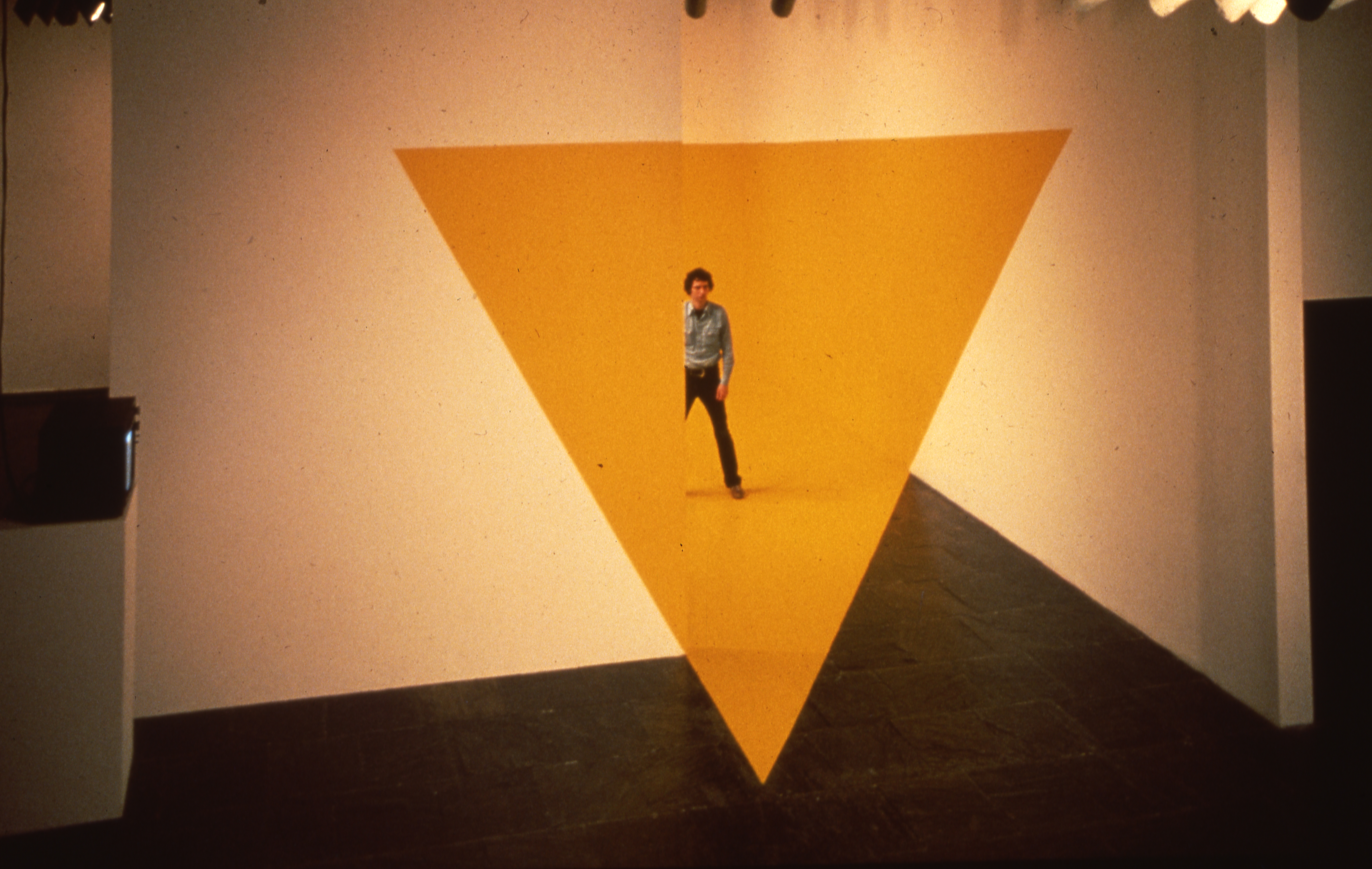 Yellow Triangle (1979) by Buky Schwartz — Closed-circuit video installation
